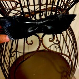 Black Patent leather Kate Spade bow belt